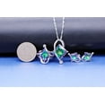 thumbnail image 7 of Uloveido Mystic Rainbow Wedding Bridal Jewelry Set - Women's Crystal Necklace Set with Large Stone (Multi, Size 6) T295, 7 of 7