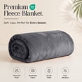 thumbnail image 3 of Ameha Fleece Blanket Bulk Pack of 14 For Wholesale, Wedding Guests, Favors, Homeless Adult Washable Winter Blanket Warm Cozy 60x80 Twin Gray, 3 of 8