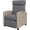 Grey Rattan + Grey Cushion, variant on Adjustable Outdoor Wicker Recliner Chair, 150° Patio Lounge Seating with Flip-Up Side Table, Rattan Armchair with Thick Cushions for Garden Deck Poolside, Brown Khaki