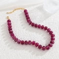 thumbnail image 4 of Leaf Resin Chunky Beaded Necklace for Women, Simple Modern Style Necklace Jewelry Accessory, 4 of 5