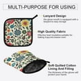 thumbnail image 3 of Yayeee Oven Mitts and Pot Holder Set of 2 Heat Resistant Kitchen Gloves Baking Hot Pad, Vibrant Floral, 3 of 5