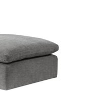 ACME Naveen Contemporary Linen Fabric Upholstered Modular Ottoman in Gray