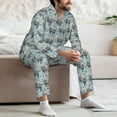 thumbnail image 6 of KLL Sea Otter Sleepwear Mens Flannel Pajamas,Long Cotton Pj Set, 6 of 7