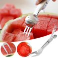 thumbnail image 2 of TIELUTT Functional Stainless Steel Vegetable Cutter Watermelon Cutting Tool Fork Slicer and for Effortless Fruit Prep Tomato Potato Cabbage Shder French Cooking Items Stuff Kitchen compatible with Ap, 2 of 8