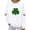 White, variant on St Patrick Sweatshirt Clover Print Pullover Tops Irish Clothing Irish Shamrock Graphic Green Shirts Irish Shirt Shamrock Sweatshirt St Patricks Day Apparel Dark Green L