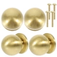 thumbnail image 6 of Troglfold dresser knobs 4pcs Round Brass Cabinet Knobs Solid Copper Pulls Golden,0.83"X0.71"X0.71", 6 of 10