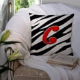 thumbnail image 3 of Carolines Treasures CJ1024-CPW1414 Letter C Initial Monogram - Zebra Red Fabric Decorative Pillow, 14Hx14W, multicolor, 3 of 4
