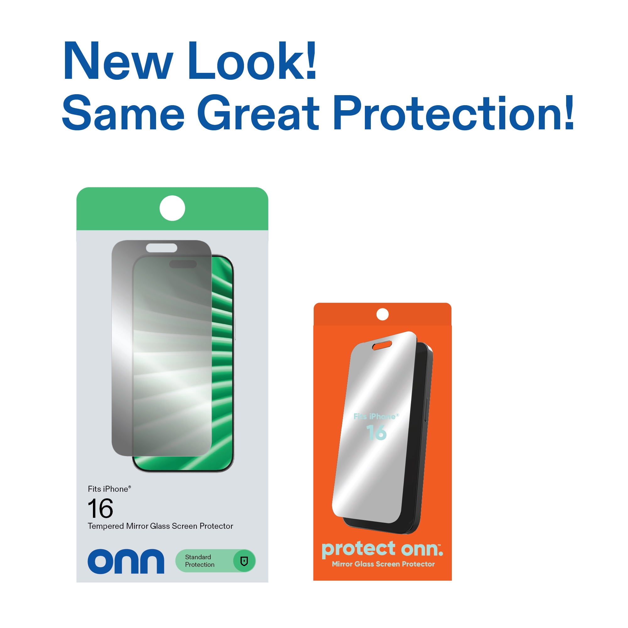 onn Mirror Glass Screen Protector for iPhone 16 - Mirror Finish