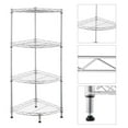 SamyoHome 4-Tier Corner Storage Rack, Adjustable Bathroom Steel ...
