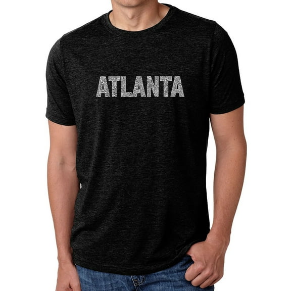LA Pop Art Men's Premium Blend Word Art T-shirt - ATLANTA NEIGHBORHOODS