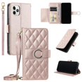 thumbnail image 1 of Funda tipo billetera GANGXUN para iPhone 11 Pro – Tapa abatible con correa para mujer, 1 of 5