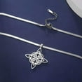 thumbnail image 3 of Witch Knot Snake Chain Necklace For Women Stainless Steel Choker Amulet Jewelry, 3 of 5