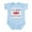 Sky Blue, variant on CafePress - Born American, British By Hea Infant Creeper - Baby Light Bodysuit, Size Newborn - 24 Months