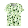 thumbnail image 3 of QHWAUAKFBN T Shirts For Women Graphic Shirt Short Sleeve Round Neck Printed Elegant Loose Soft Blouse Tshirts Top, 3 of 5