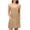 Khaki, variant on ZyeKqe Sleeveless Nightgown for Women Spaghetti Strap Crewneck Stretch Lightweight Casual Comfy Loungewear Mini Dress with Pockets