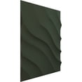 thumbnail image 2 of Ekena Millwork 19 5/8"W x 19 5/8"H Modern Wave EnduraWall Decorative 3D Wall Panel, UltraCover Satin Hunt Club Green (Covers 2.67 Sq. Ft.), 2 of 6