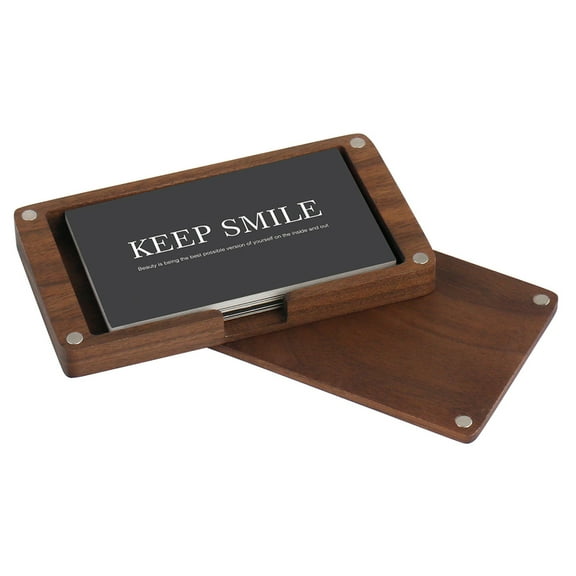 UPOUART Business Card Holder Case Brown Lightweight Portable Multi Cover for Travel