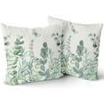 thumbnail image 5 of Spring Eucalyptus LeavesThrow Pillow Covers 20X20 Inches Set of 2 Sage Green Leaf Butterfly Decorative Pillow Cases Summer Floral Pillow Covers Farmhouse Home Decor for Sofa Couch Bed Living Room, 5 of 6
