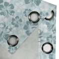 thumbnail image 3 of Ambesonne Hawaii Grommet Curtain Single Panel, Faded Flower Silhouettes, 50"x60", Pale Blue Turquoise, 3 of 5
