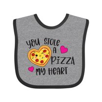 Inktastic Valentine's Day You Stole a Pizza of My Heart Boys or Girls Baby Bib