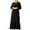 Black, variant on Fesfesfes Women Robe Loose Long Sleeve Dress Solid Ankle-length Dress Long Dress