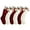 Burgundy and Ivory, variant on Christmas Stockings, 14 Inch White Cable Knitted Stockings for Xmas Family Holiday Fireplace Decorations, 6 Pack