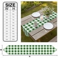 thumbnail image 3 of Green Plaid Table Runner Linen Burlap Table Runner 90 Inches Long Spring Summer Farmhouse Buffalo Checkered Dresser Scarves for Kitchen Island Coffee Dining Party Wedding Holiday Decor 13"x90", 3 of 8