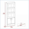 thumbnail image 4 of Bookcase 70.8'' High, Classic Framed Design, 3 Open Shelves, Black Wengue Finish | Black | Particle Board, 4 of 9