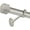 Satin Nickel, variant on Single Curtain Rods,with Square Cylindrical Aluminum Alloy Finials,1 Inch Heavy Duty Drapery Rods Adjustable Length 36-72"(3-6ft),Satin Nickel