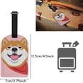 thumbnail image 2 of GZHJMY Lovely Shiba Inu Dog Luggage Tags 1 Piece, PU Leather Travel ID Label with Privacy Name Card Cover for Travel Bag Suitcase Decoration, 2 of 6