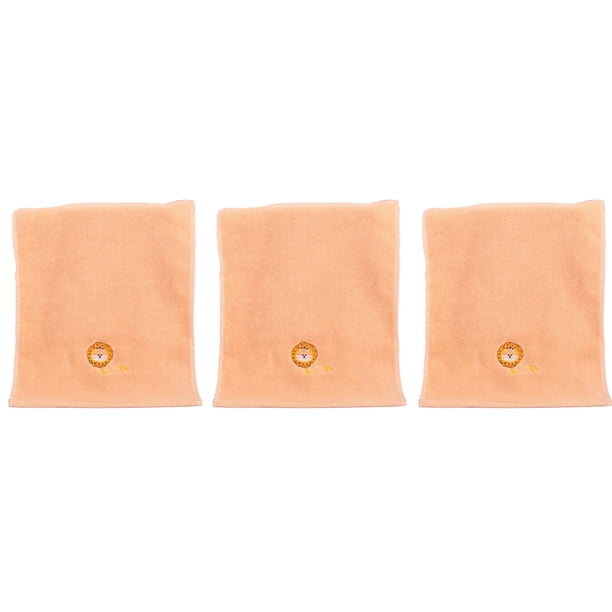 3 toallas pequeñas absorbentes gruesas para lavarse la cara, toallas de dibujos animados de encaje para el hogar 25 * 50 cm