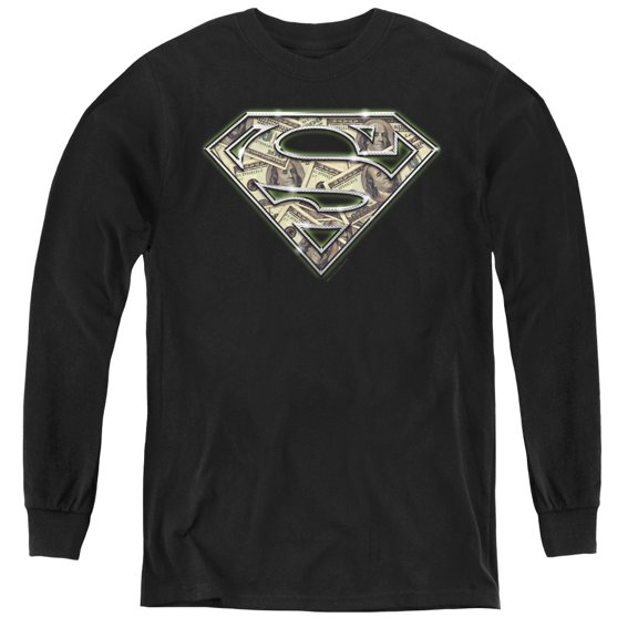 Superman - All About The Benjamins - Youth Long Sleeve Shirt - Large