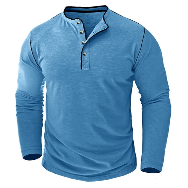 EGNMCR Mens Long Sleeve T Shirt Autumn Stylish Casual Beefy Muscle