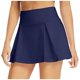 thumbnail image 1 of Faldas deportivas elásticas para mujer: faldas informales de tenis y golf con pantalones cortos interiores, diseño de bolsillos de cintura alta, 1 of 5