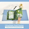 thumbnail image 5 of Lotus Flower Blooming 2 Pack Pencil Pouch for 3 Ring Binder Smooth Zipper Folders with Pockets Clear Window Pencil Case, 5 of 6