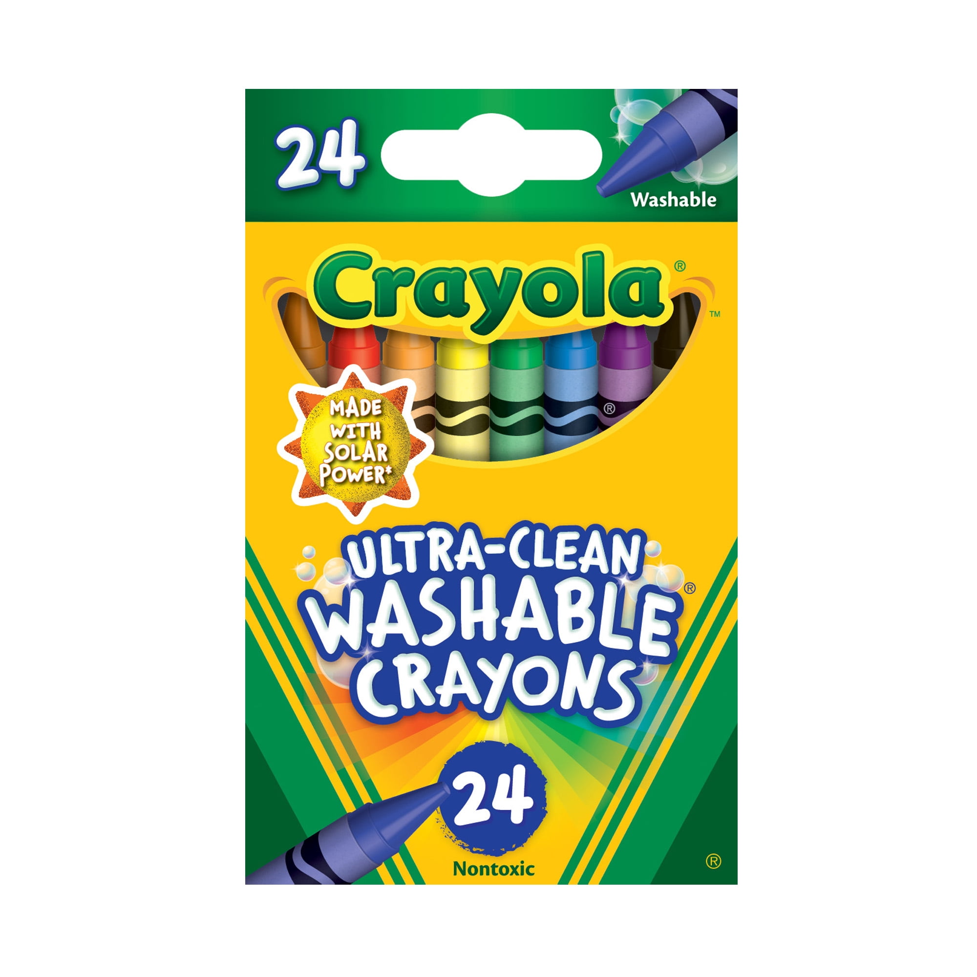 Crayola Ultra-Clean Washable Crayons, 24 Per Pack, 6 Packs