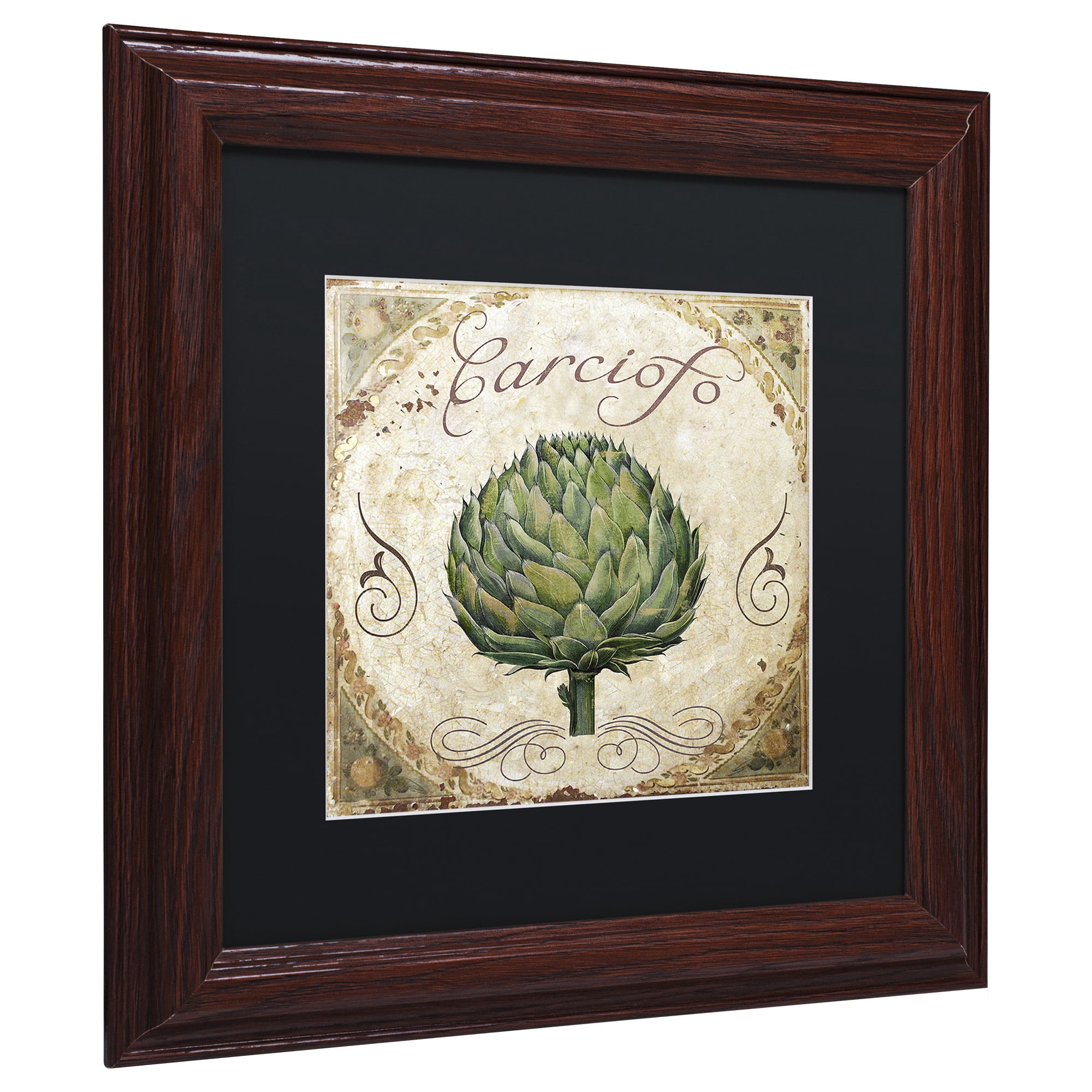 Trademark Fine Art "Mangia III" Canvas Art by Color Bakery Black Matte, Wood Frame