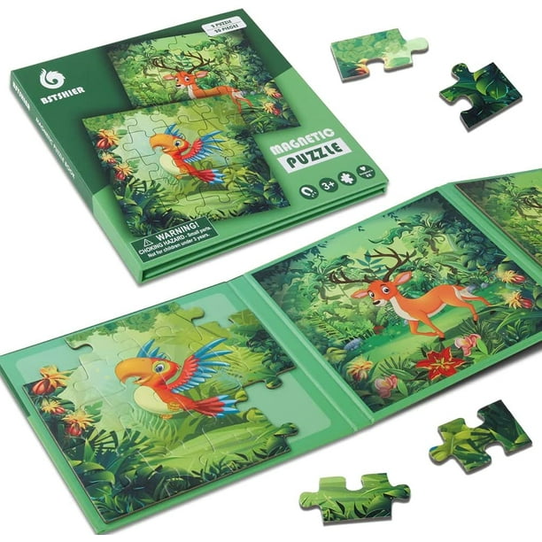 Puzzles for Kids Ages 3 4 5 6, TWO20 Piece Animal Wooden