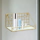 thumbnail image 4 of Accesorio de decoración de inodoro de baño montado en pared de Blanco y dorado, 4 of 7