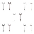 thumbnail image 2 of yingyy Garden Light Model Waterproof Double Head Mini Streetlight DIY Crafts Landscape Lamp for Lawn Street Pathway Courtyard Model 2 5Set, 2 of 6