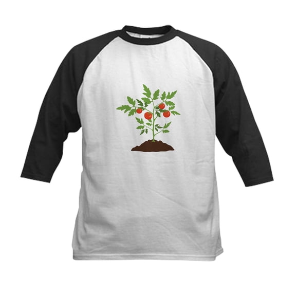 CafePress - Tomato Plant Baseball Jersey - Kids Cotton Baseball Jersey, 3/4 Sleeve Shirt