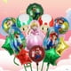 thumbnail image 4 of Juego de 14 globos de aluminio con pentagrama rojo y verde de Super Mario para decoración de fiestas de cumpleaños de niño o niña 2024, 4 of 4