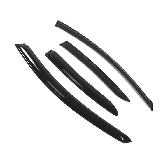 Tuningpros WD2-305 Outside Mount Window Visor Deflector Rain Guard Dark Smoke 4 Pcs Set For 2010-2013 Mazda Mazda3 Sedan
