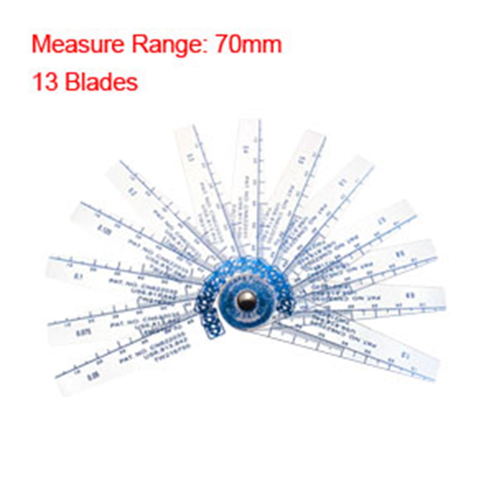 1pcs Metric Thickness Feeler Gauge 0.05-1mm 13 Blade Plastic Measuring Tool For Gap Width