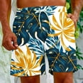 thumbnail image 2 of Virmaxy Men's Palm Tree Printed Beach Shorts Drawstring Fives with Pockets Special Print Beach Casual Trouser Shorts Pants Blue-B M, 2 of 5