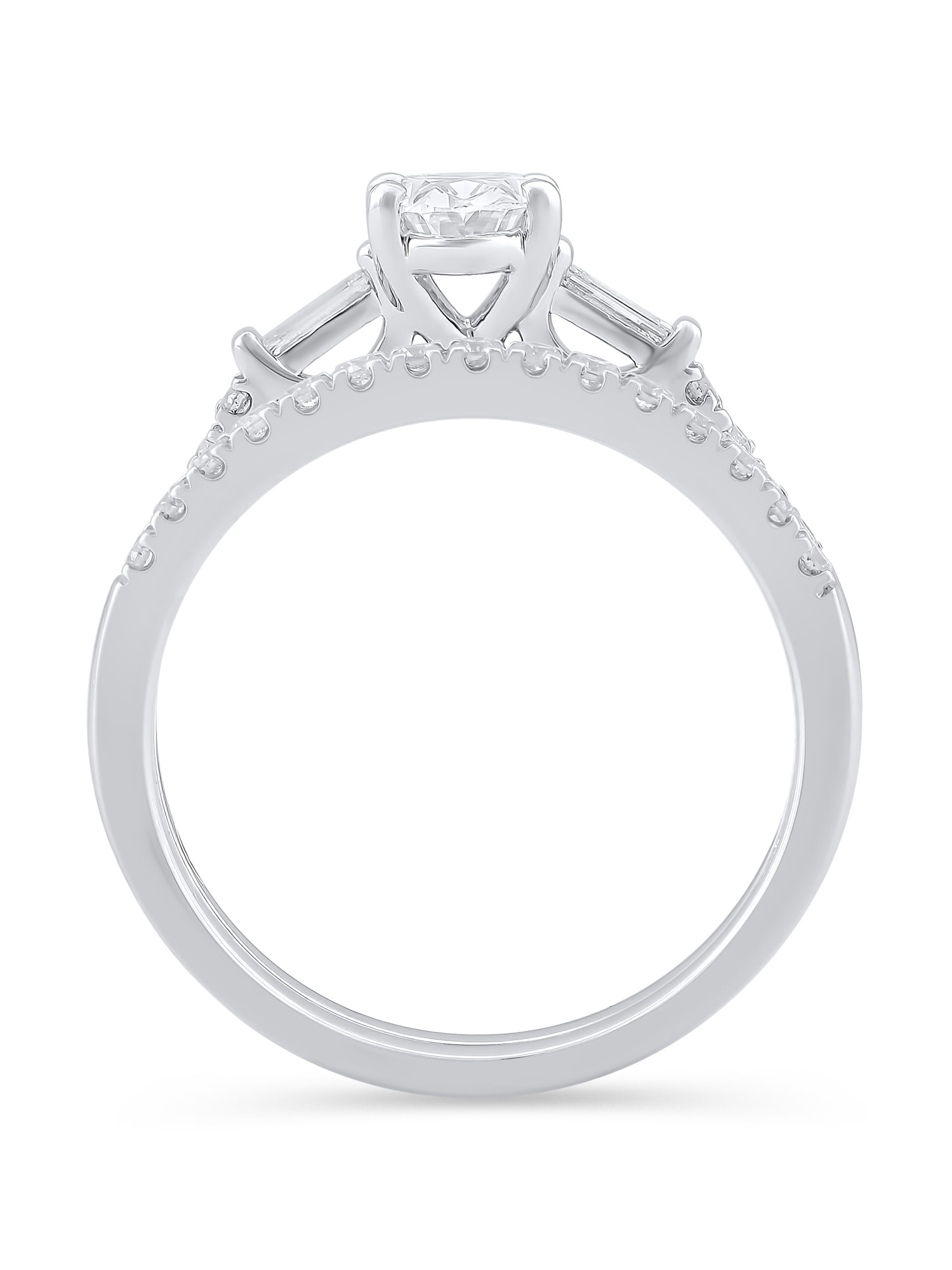 Brilliance Fine Jewelry 1 Carat T.W. Lab Grown Diamond Women Bridal Set Ring in 925 Sterling Silver