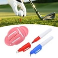 thumbnail image 3 of Golf Ball Triple Track 3 Line Marker Stencil for Alignment Portable Slotted Alignment Kit Ideal for Golf Enthusiasts, 3 of 7