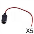 thumbnail image 1 of Runquan 5X Universal Car Charger Power Lighter Female Socket Connector Cable 5 Pcs, 1 of 7
