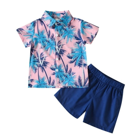 

Toddler Boys Short Sleeve Floral Print T Shirt Tops Shorts Child Kids Gentleman Outfits Summer Outfits