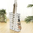 thumbnail image 6 of Umbrella Stands for Entryway Large Metal Umbrella Holder with Removable Water Tray and Hooks Decor Freestanding Rectangular Umbrella Hollow Rack for Home Office (White, 3.94 x 11.81 x 16.93 Inch), 6 of 6